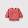 Sweatshirt with embroidery and patches in organic cotton