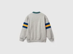 Sweatshirt with embroidery in cotton blend