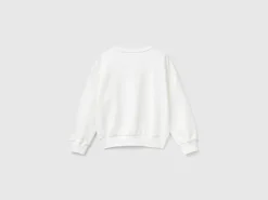 Sweatshirt with embroidery and applique