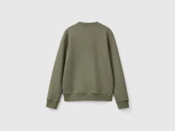 Sweatshirt with jewel effect applique