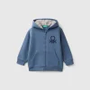 Sweatshirt with lined hood