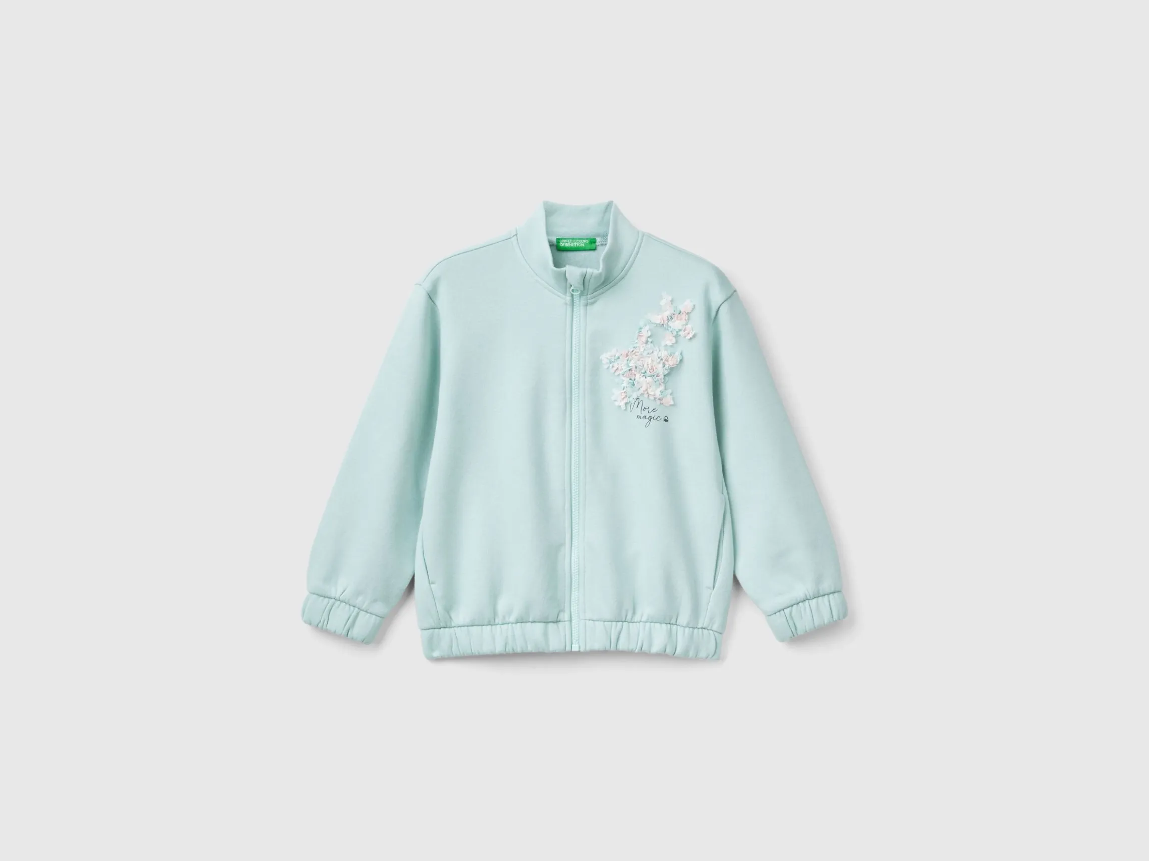 Sweatshirt with petal applique