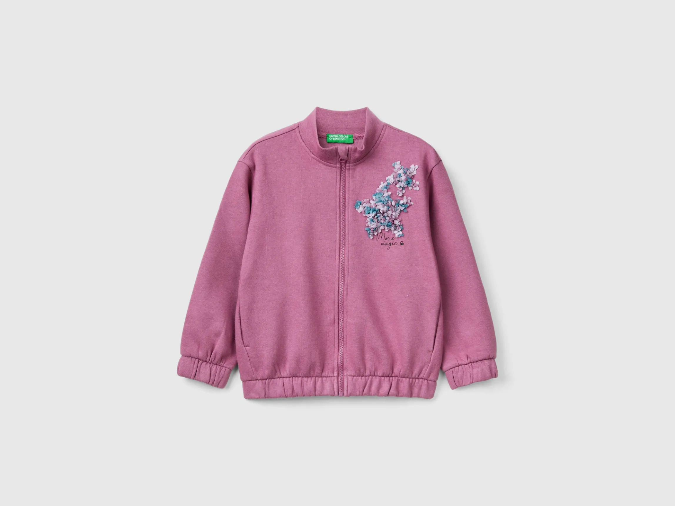 Sweatshirt with petal applique