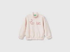Sweatshirt with petal applique