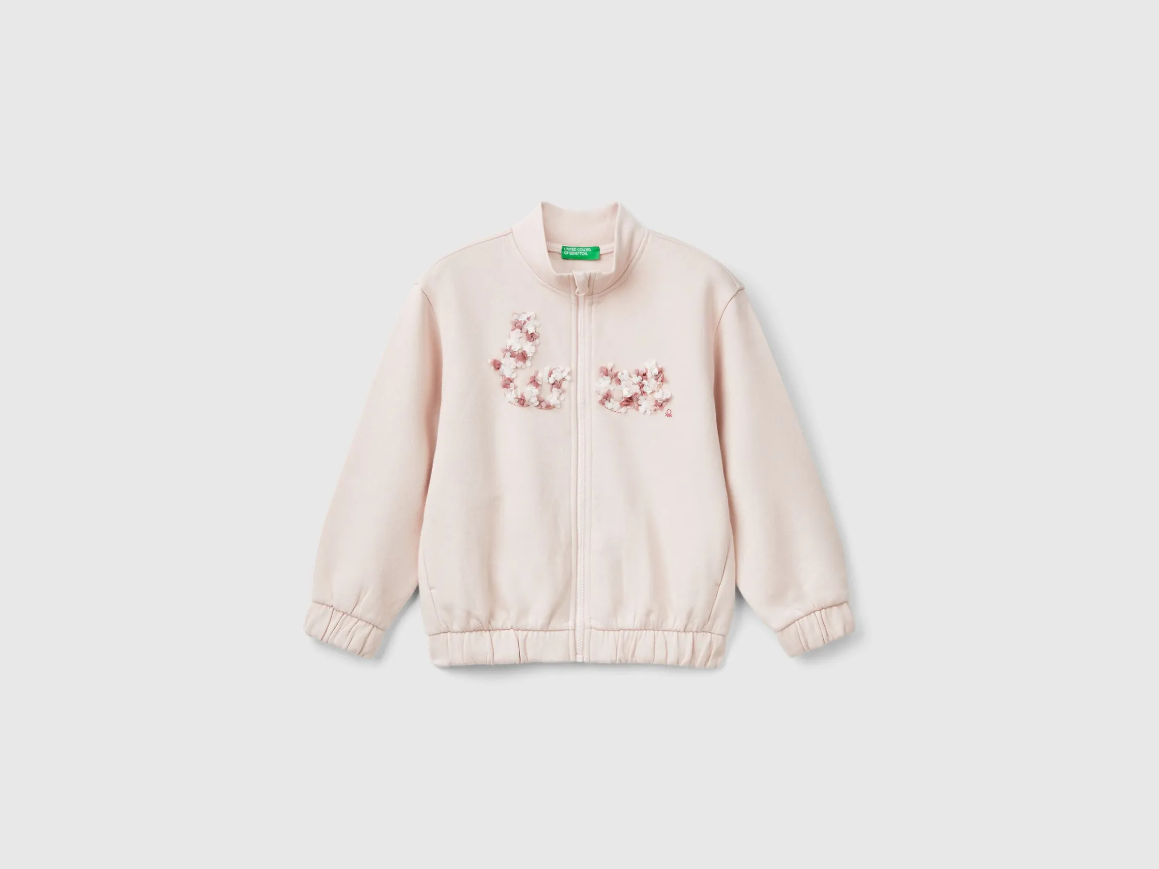 Sweatshirt with petal applique