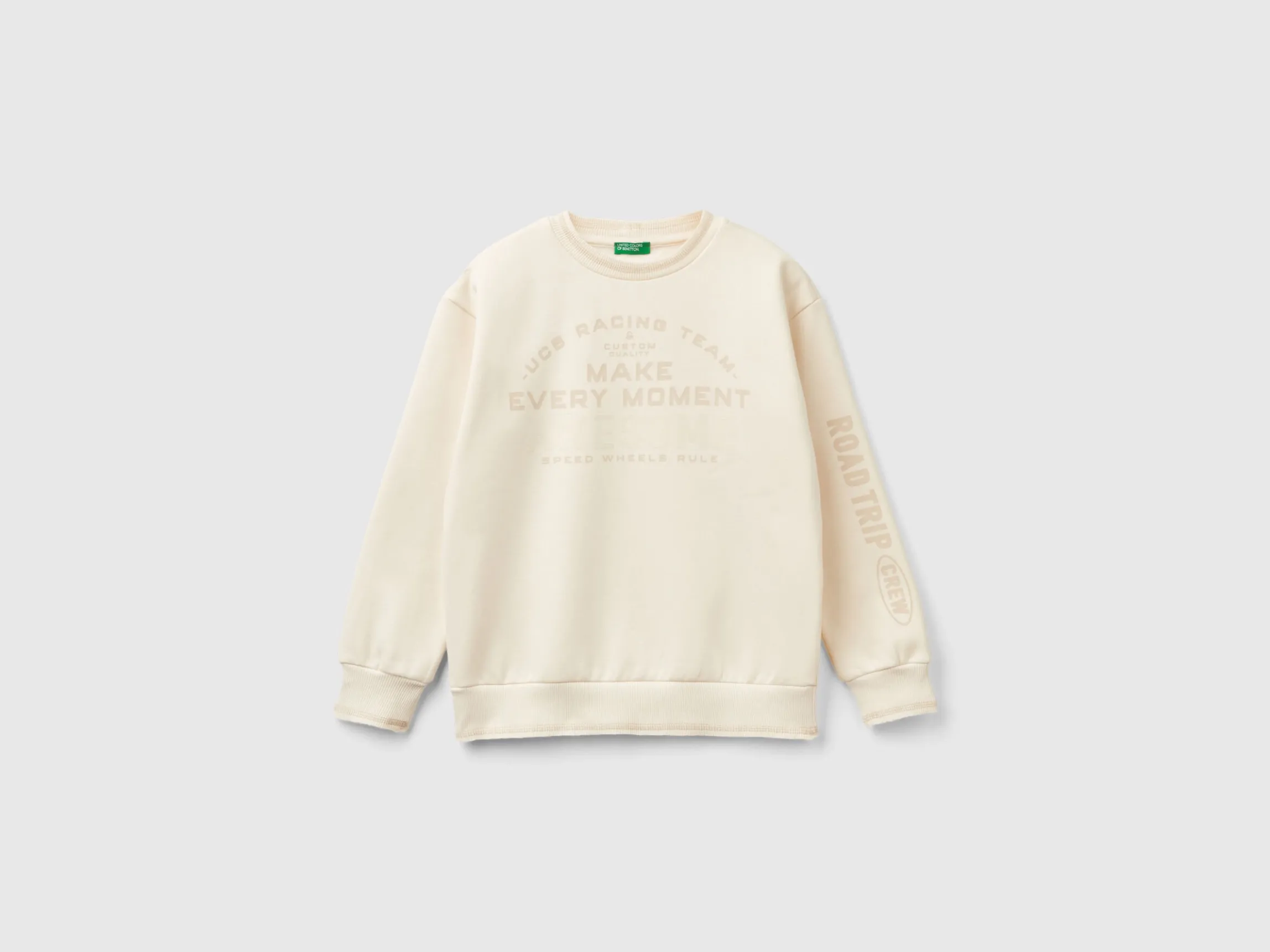 Sweatshirt with velvet effect print
