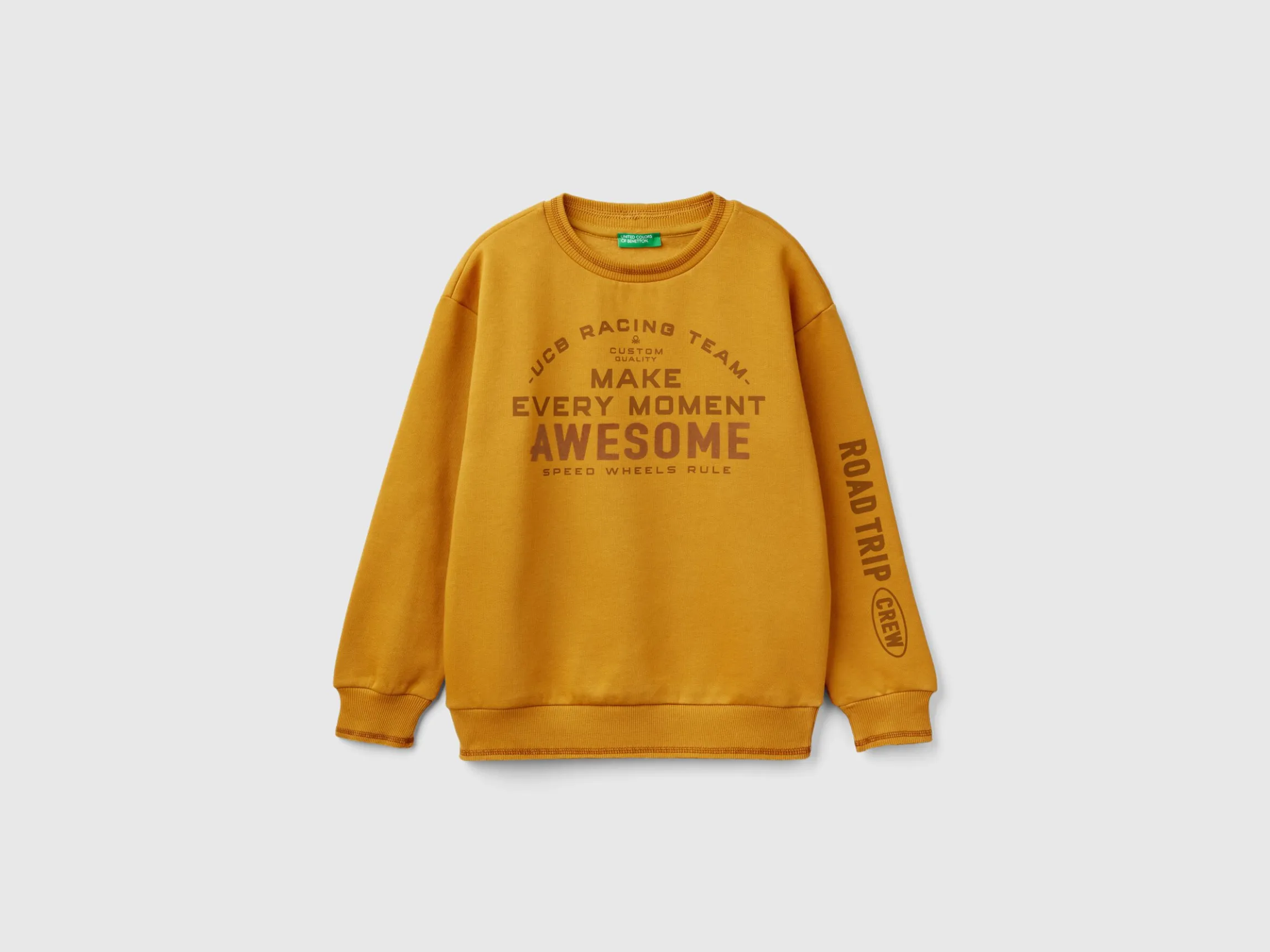 Sweatshirt with velvet effect print