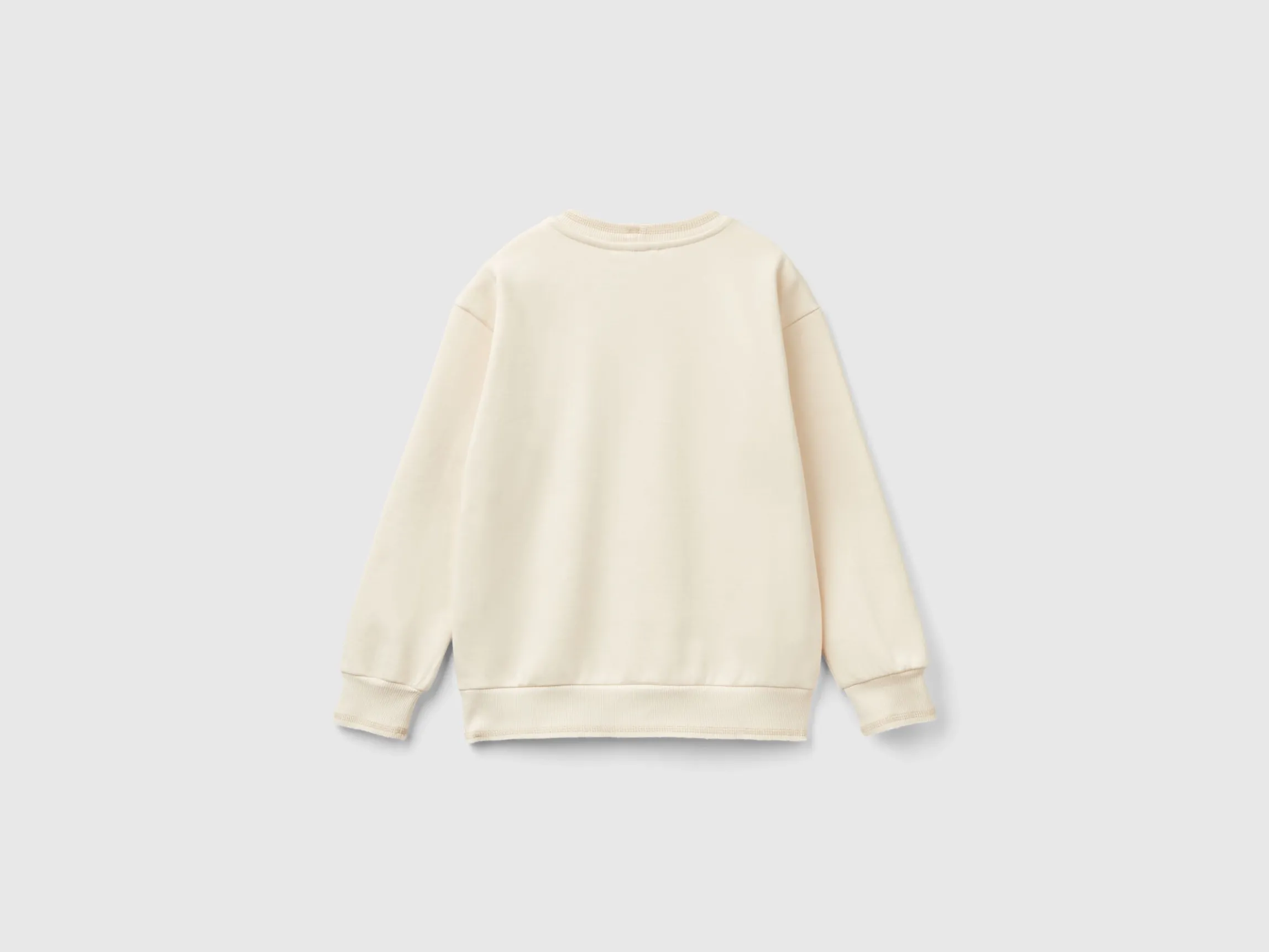 Sweatshirt with velvet effect print