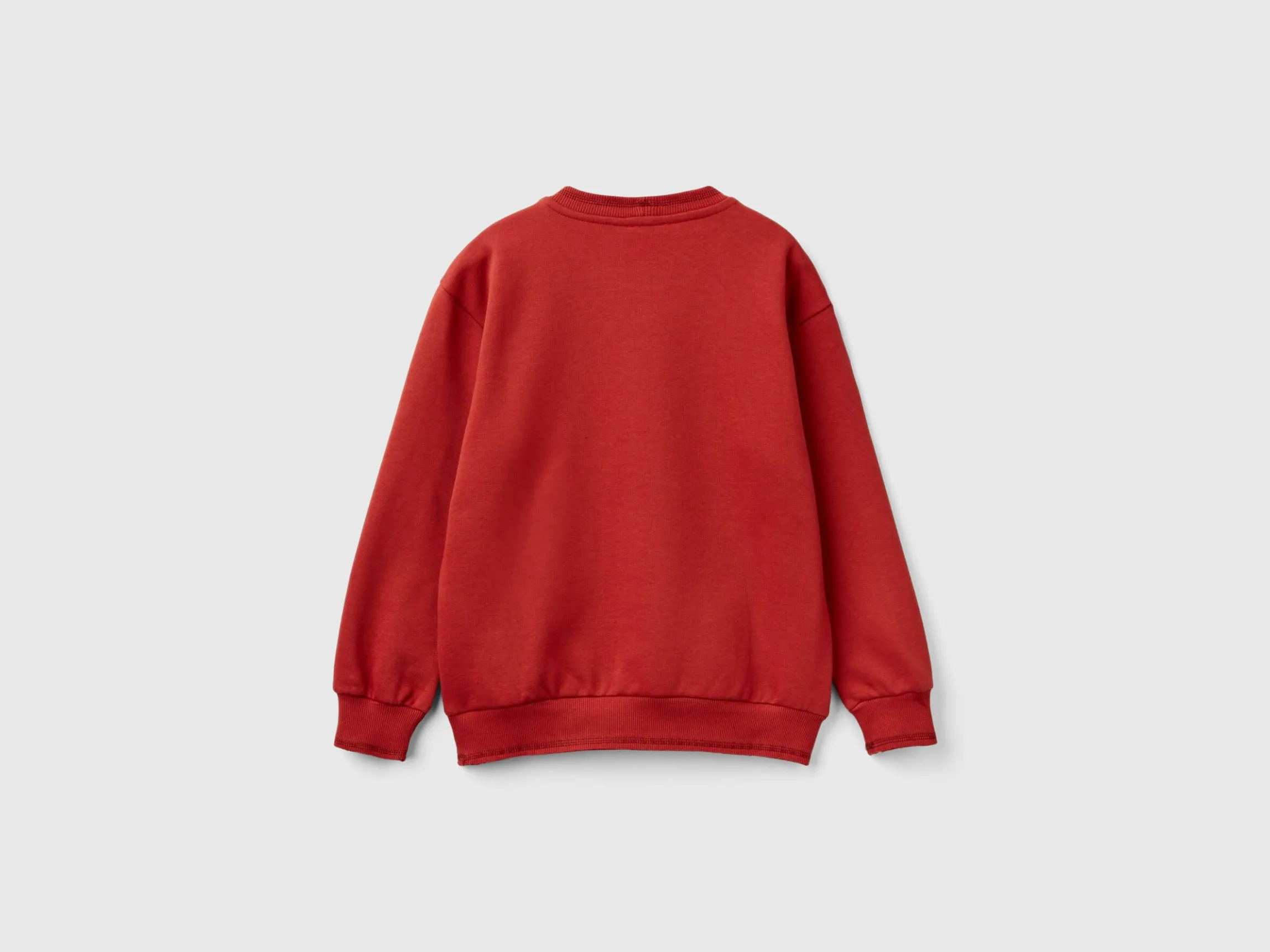 Sweatshirt with velvet effect print