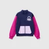 Sweatshirt with zip and collar