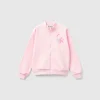 Sweatshirt with zip and collar