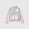 Sweatshirt with zip and collar