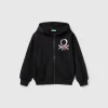 Sweatshirt with zip and sequins