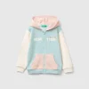 Sweatshirt with zip and sequins