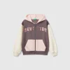Sweatshirt with zip and sequins