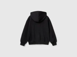 Sweatshirt with zip and sequins