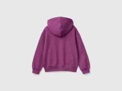 Sweatshirt with zip and sequins