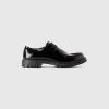 Synthetic patent leather moccasins