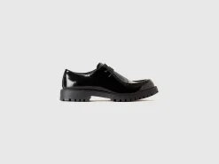 Synthetic patent leather moccasins