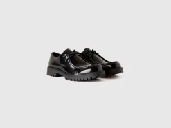 Synthetic patent leather moccasins
