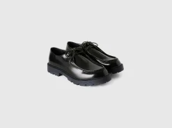 Synthetic patent leather moccasins