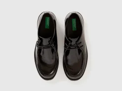 Synthetic patent leather moccasins