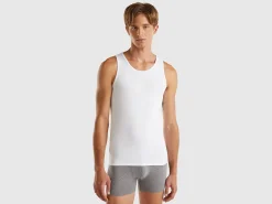 Tank top in organic stretch cotton