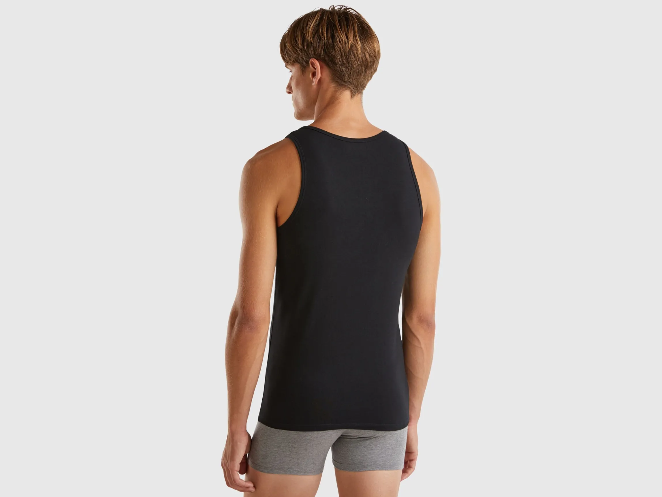 Tank top in organic stretch cotton