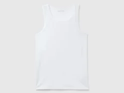 Tank top in organic stretch cotton