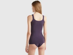 Tank top in super stretch organic cotton