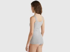 Tank top in super stretch organic cotton