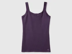 Tank top in super stretch organic cotton