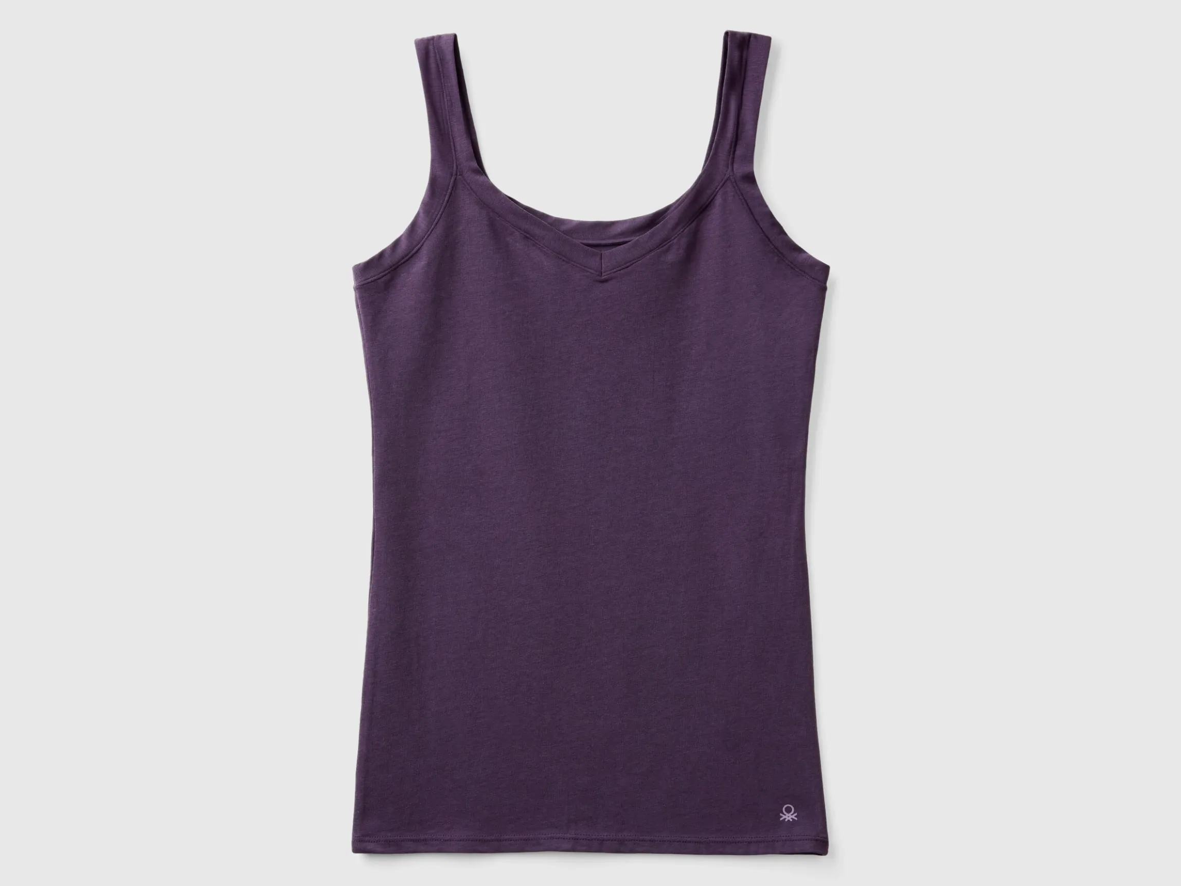 Tank top in super stretch organic cotton