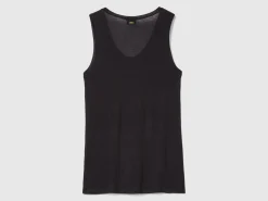 Tank top in viscose and wool blend