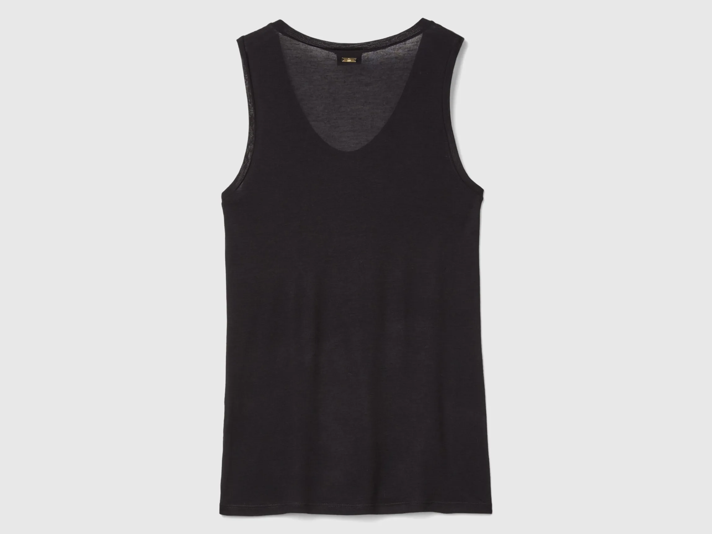 Tank top in viscose and wool blend