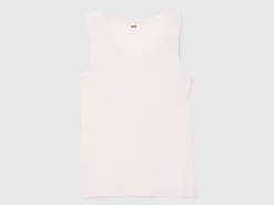 Tank top in viscose and wool blend