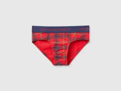 Tartan check briefs