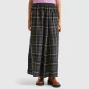 Tartan check midi skirt
