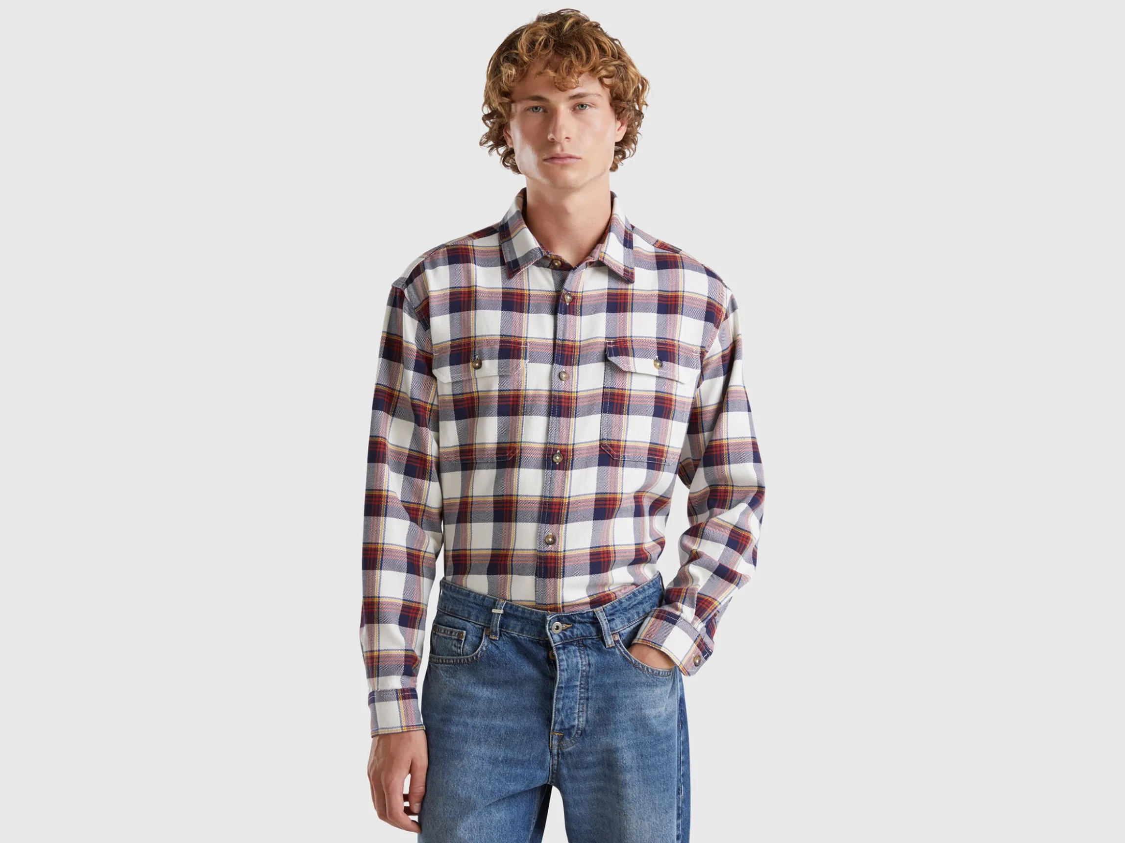 Tartan flannel overshirt