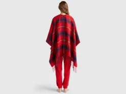 Tartan jacquard cape