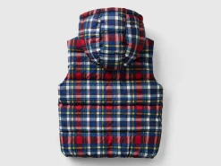 Tartan padded vest