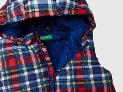 Tartan padded vest