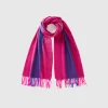 Tartan scarf in recycled fabric
