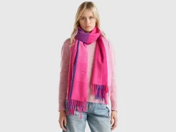 Tartan scarf in recycled fabric