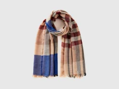 Tartan scarf in wool blend