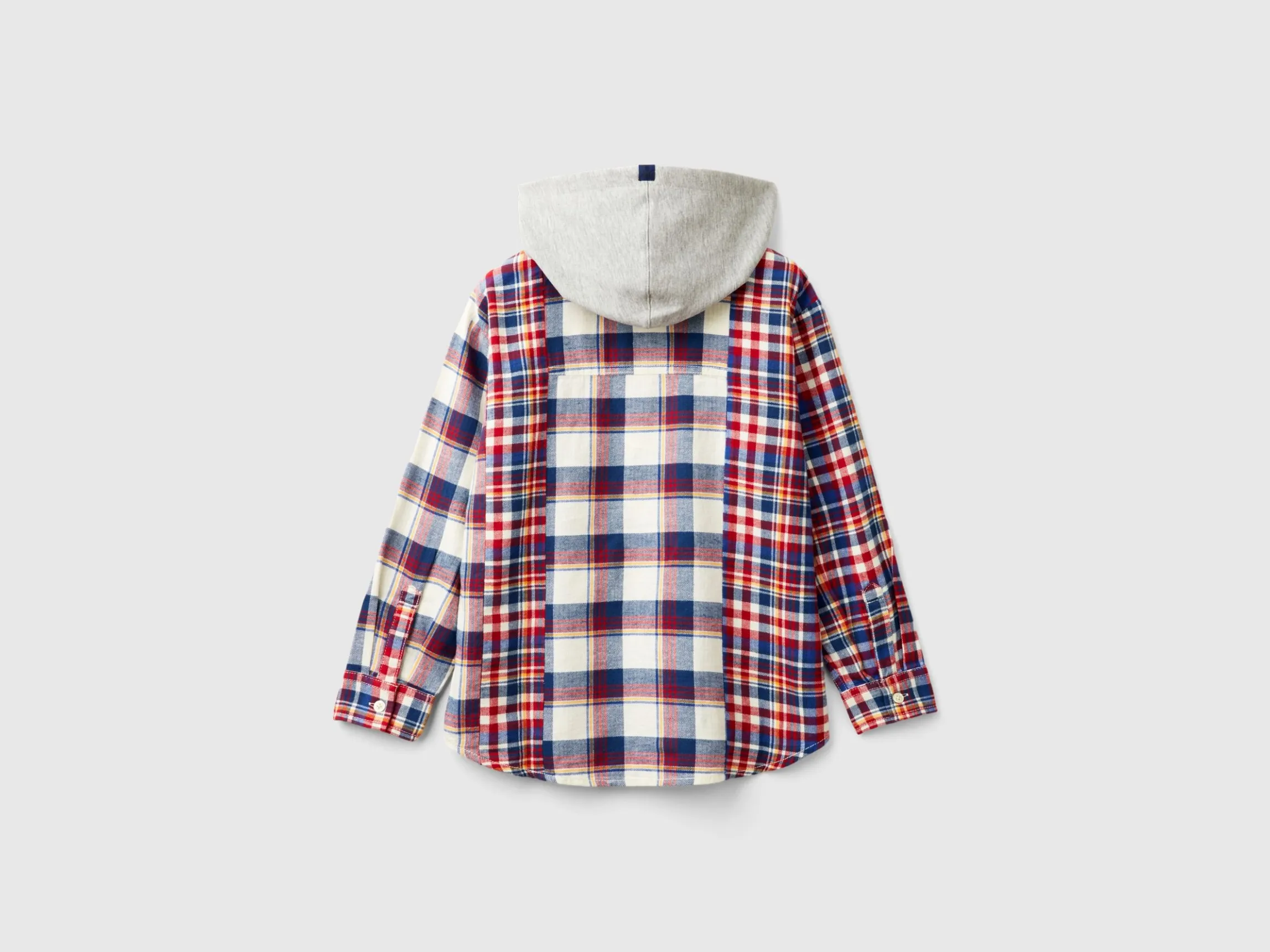 Tartan shirt with hood