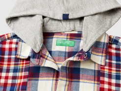 Tartan shirt with hood