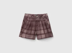 Tartan velvet Bermudas