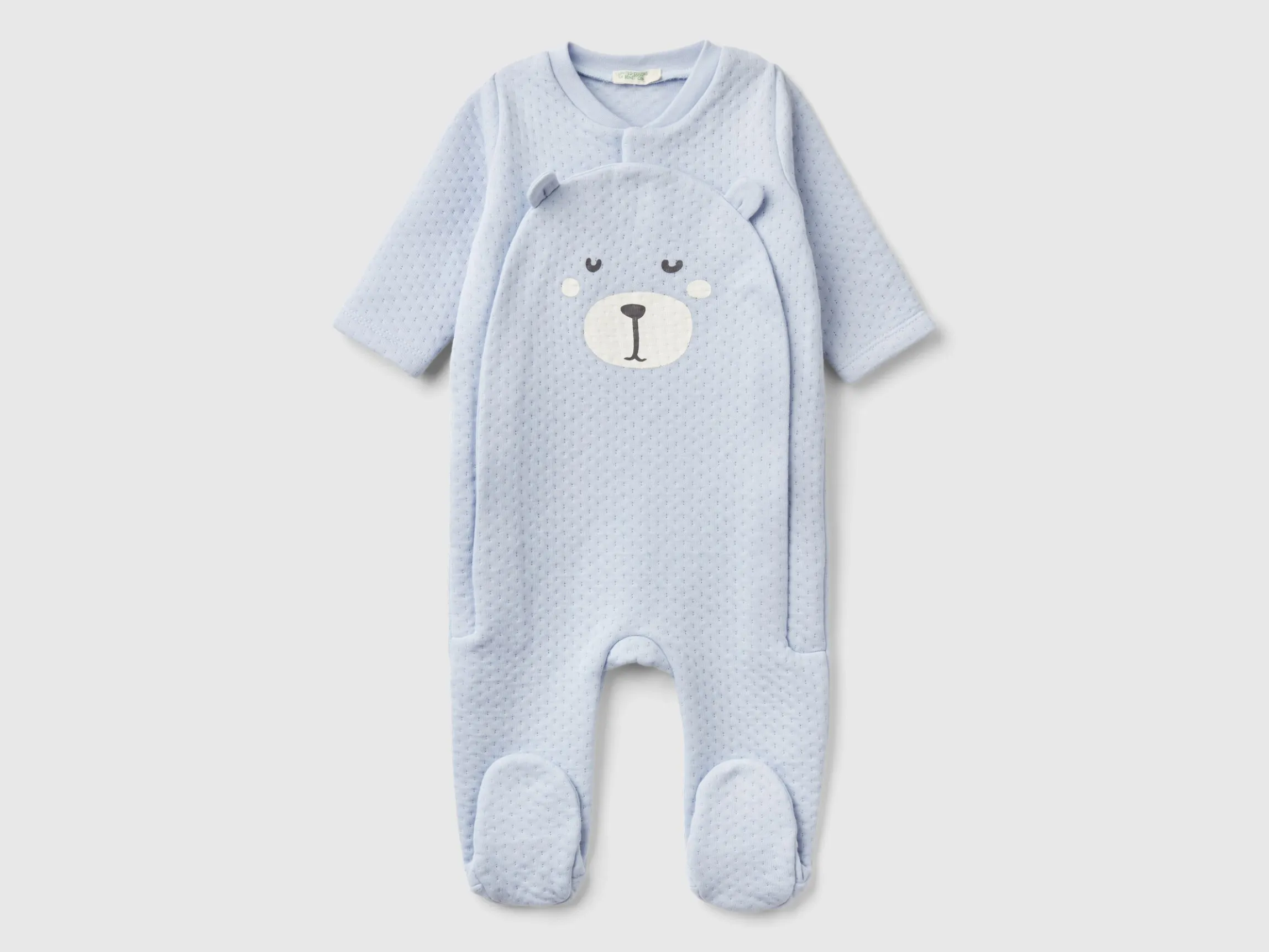 Teddy bear onesie with quilted look