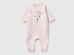Teddy bear onesie with quilted look